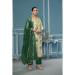 Picture of Chiffon Dark Khaki Straight Cut Salwar Kameez