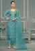 Picture of Chiffon Slate Grey Straight Cut Salwar Kameez