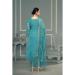Picture of Chiffon Slate Grey Straight Cut Salwar Kameez