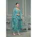 Picture of Chiffon Slate Grey Straight Cut Salwar Kameez