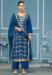Picture of Amazing Cotton Teal Straight Cut Salwar Kameez