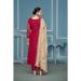 Picture of Organza Dark Slate Blue Straight Cut Salwar Kameez