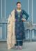 Picture of Organza Midnight Blue Straight Cut Salwar Kameez
