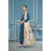 Picture of Organza Midnight Blue Straight Cut Salwar Kameez