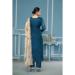 Picture of Organza Midnight Blue Straight Cut Salwar Kameez