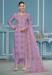 Picture of Organza Rosy Brown Straight Cut Salwar Kameez