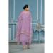 Picture of Organza Rosy Brown Straight Cut Salwar Kameez