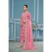 Picture of Organza Pale Violet Red Straight Cut Salwar Kameez