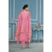 Picture of Organza Pale Violet Red Straight Cut Salwar Kameez