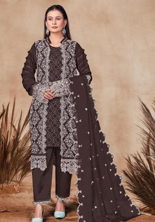 Picture of Ideal Georgette Black Straight Cut Salwar Kameez
