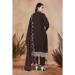 Picture of Ideal Georgette Black Straight Cut Salwar Kameez