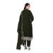 Picture of Georgette Dark Olive Green Straight Cut Salwar Kameez
