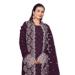 Picture of Georgette Dark Olive Green Straight Cut Salwar Kameez