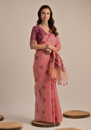 Picture of Admirable Cotton Indian Red Saree