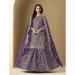 Picture of Elegant Silk Purple Straight Cut Salwar Kameez