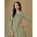 Picture of Silk Dark Olive Green Straight Cut Salwar Kameez