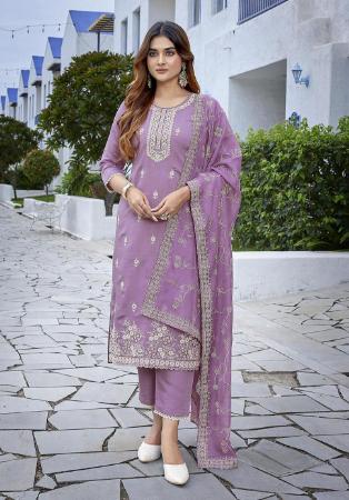 Picture of Graceful Chiffon Purple Readymade Salwar Kameez