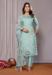 Picture of Chiffon Light Steel Blue Readymade Salwar Kameez