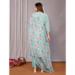 Picture of Chiffon Light Steel Blue Readymade Salwar Kameez