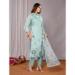 Picture of Chiffon Light Steel Blue Readymade Salwar Kameez