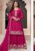 Picture of Chiffon Medium Violet Red Straight Cut Salwar Kameez