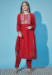 Picture of Cotton & Silk Fire Brick Readymade Salwar Kameez
