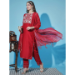 Picture of Cotton & Silk Fire Brick Readymade Salwar Kameez
