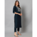 Picture of Cotton & Silk Navy Blue Readymade Salwar Kameez