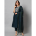 Picture of Cotton & Silk Navy Blue Readymade Salwar Kameez
