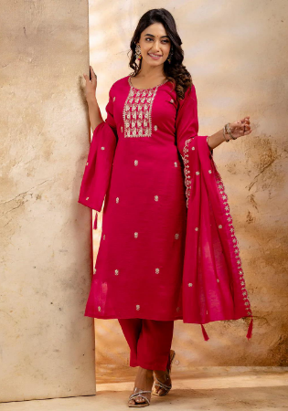 Picture of Beauteous Silk Light Coral Readymade Salwar Kameez