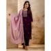 Picture of Fine Silk Purple Readymade Salwar Kameez
