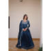 Picture of Amazing Silk Midnight Blue Party Wear Gown