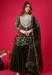Picture of Georgette Dark Olive Green Readymade Salwar Kameez