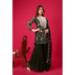 Picture of Georgette Dark Olive Green Readymade Salwar Kameez