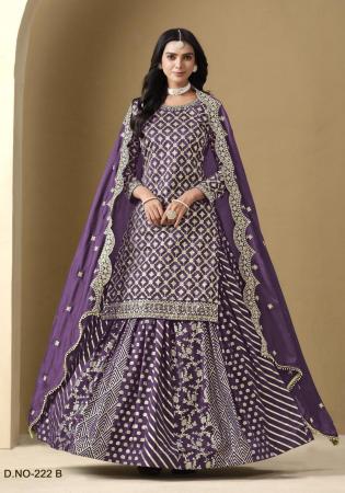 Picture of Pleasing Silk Dim Gray Straight Cut Salwar Kameez