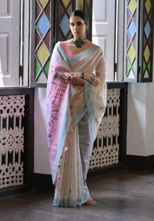 Picture of Admirable Cotton Pink Saree