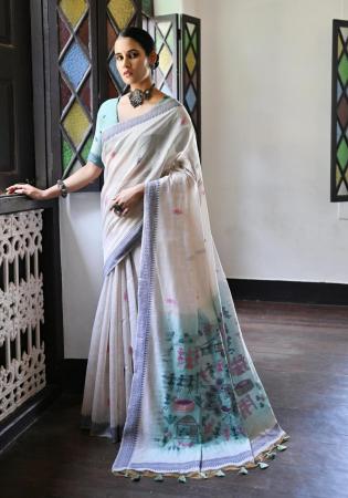 Picture of Superb Cotton Grey Saree