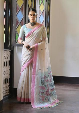 Picture of Splendid Cotton Medium Spring Green Saree