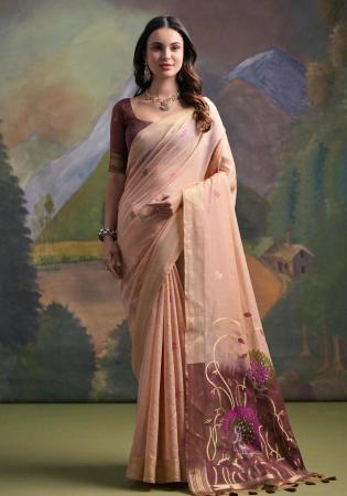 Picture of Ravishing Cotton Tan Saree