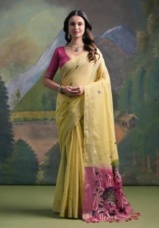 Picture of Resplendent Cotton Burly Wood Saree