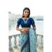 Picture of Delightful Silk Cadet Blue Saree