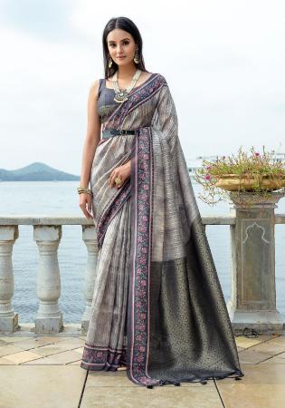 Picture of Statuesque Silk Grey Saree