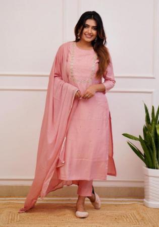 Picture of Bewitching Rayon Pink Readymade Salwar Kameez