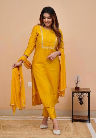 Picture of Superb Rayon Dark Orange Readymade Salwar Kameez