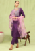 Picture of Rayon & Silk Purple Readymade Salwar Kameez