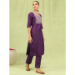 Picture of Rayon & Silk Purple Readymade Salwar Kameez