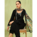 Picture of Sublime Rayon & Silk Black Readymade Salwar Kameez