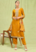 Picture of Rayon & Silk Dark Golden Rod Readymade Salwar Kameez
