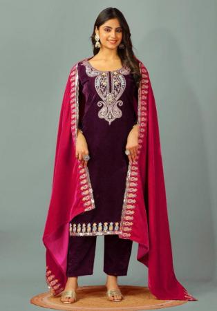 Picture of Taking Rayon Saddle Brown Readymade Salwar Kameez
