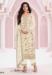 Picture of Magnificent Chiffon Beige Straight Cut Salwar Kameez